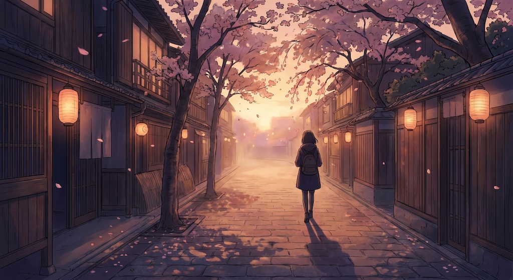 a girl is rushing home