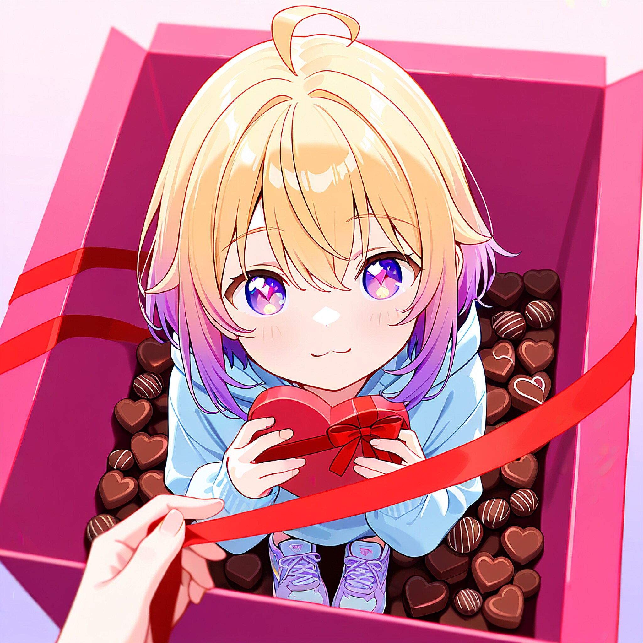 バレンタインプレゼント（みーむーちゃん） | の人気AIイラスト・グラビア