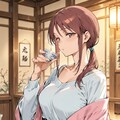 飲み屋で酒を飲む三船さん(ちちぷい版) 4枚目
