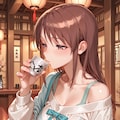 飲み屋で酒を飲む三船さん(ちちぷい版) 2枚目