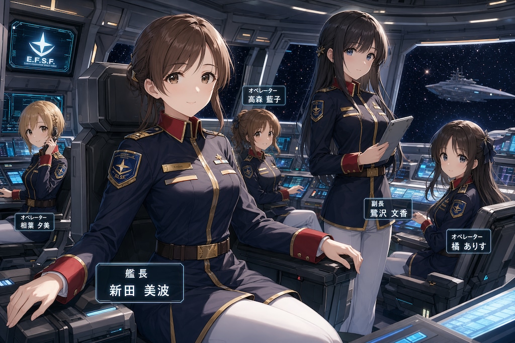 このアイドルたちがガンダムの地球連邦軍に士官だったら