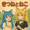 きつねとねこ 6枚目