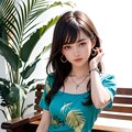 カラフルな南国プリントのムームー 3枚目