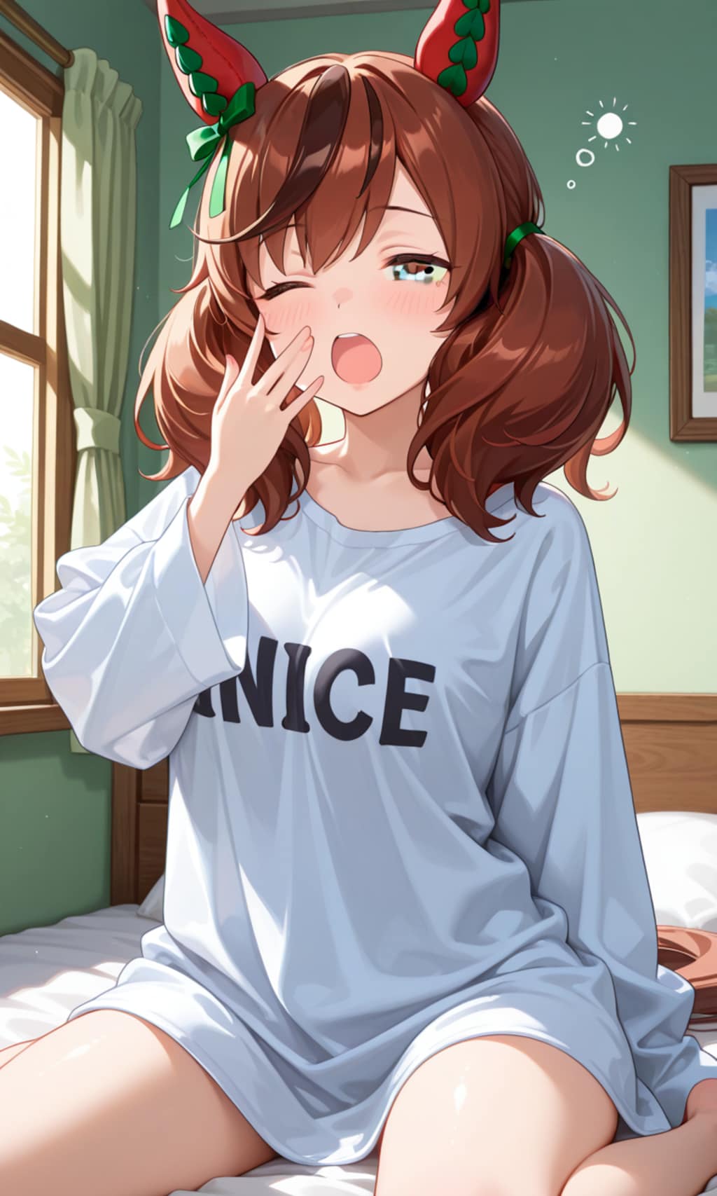 ぶかぶかの彼シャツで寝ていたネイチャさん