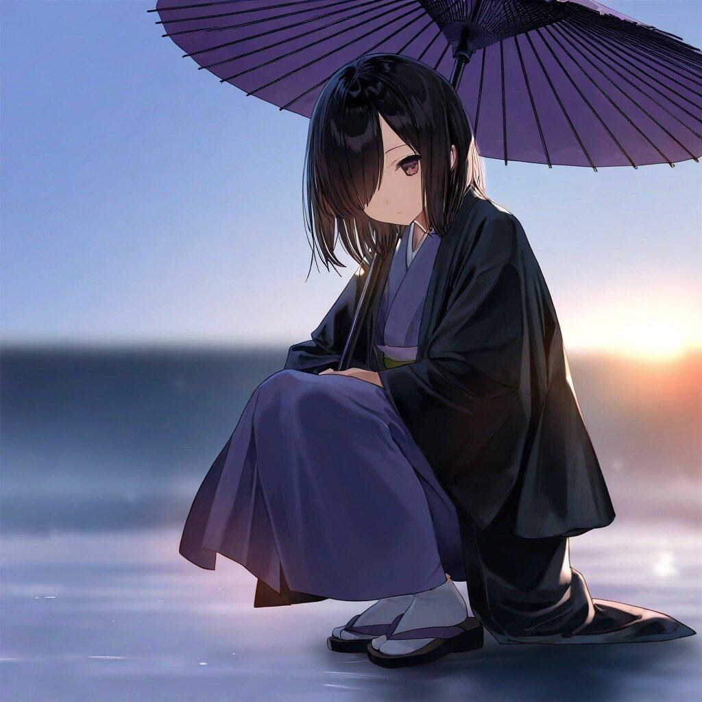 傘と着物