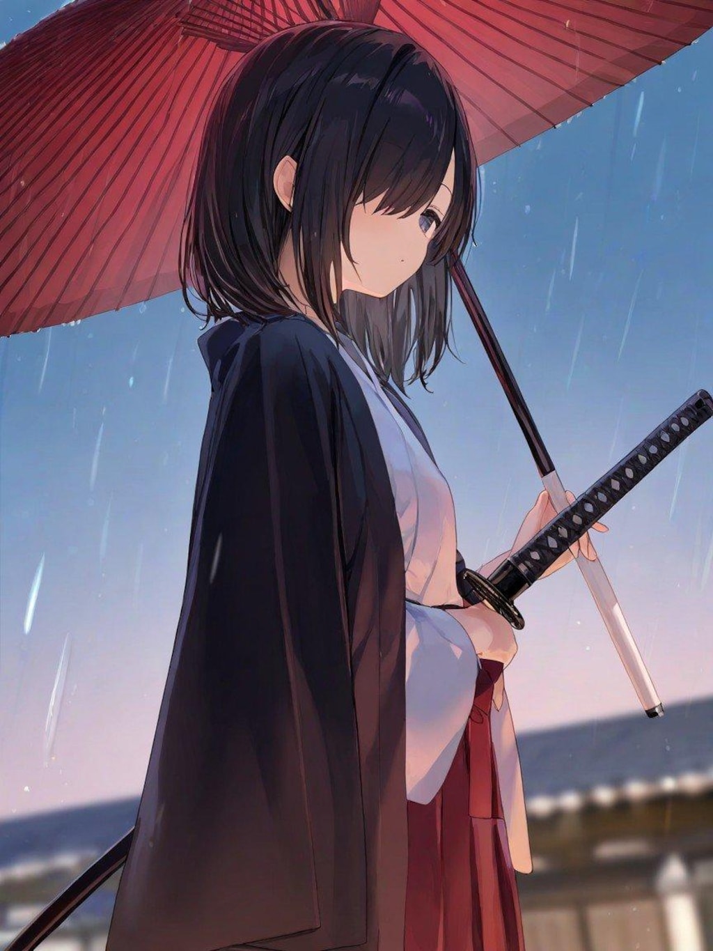 傘と着物