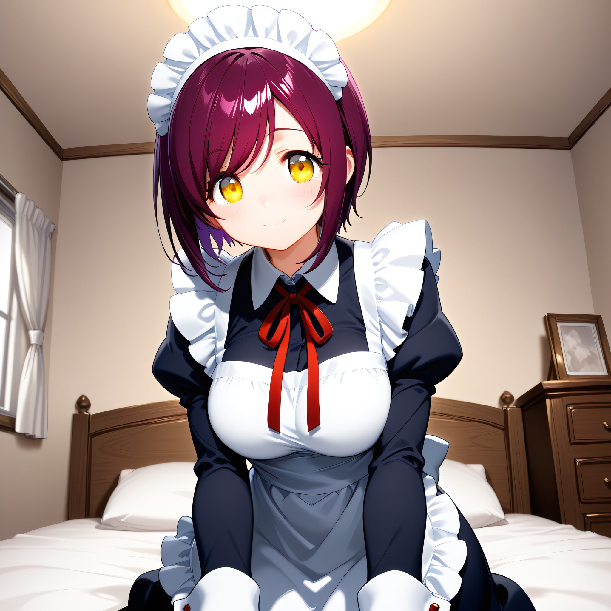 おはようございます（挨拶メイドの芽衣ちゃん） | の人気AIイラスト・グラビア