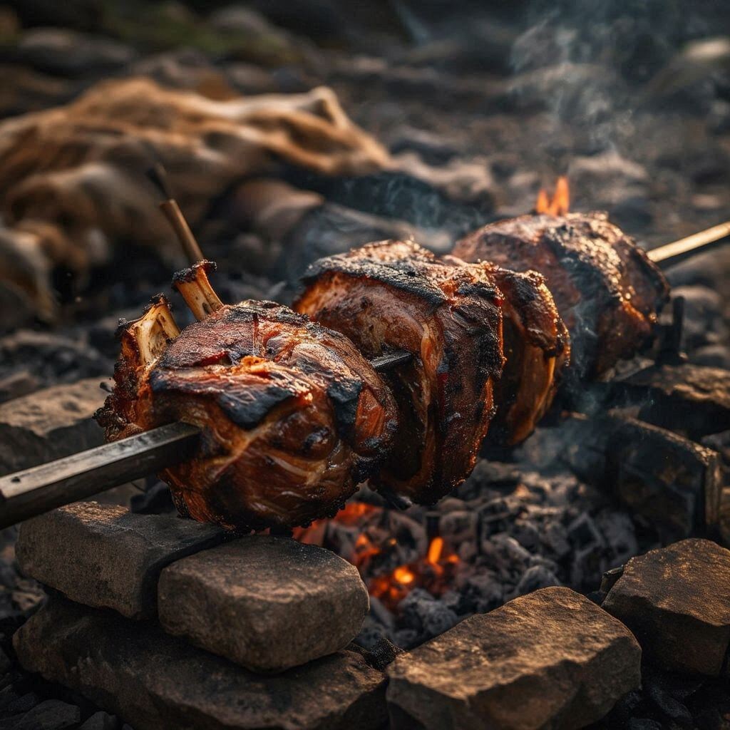 原始時代のこんがり肉