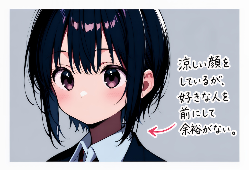 冷静を装う