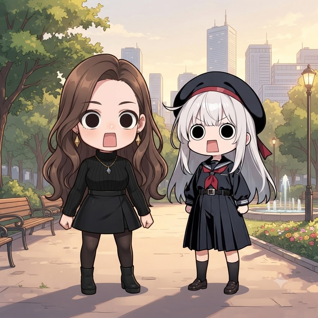 公園でご対面えらいこっちゃ | の人気AIイラスト・グラビア