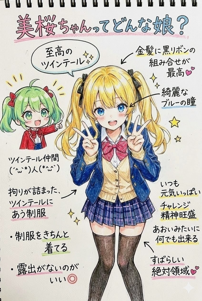 あおいちゃんによる美桜ちゃんの他己紹介 | の人気AIイラスト・グラビア