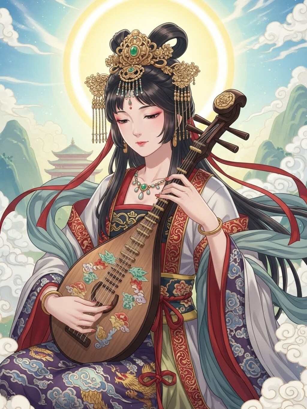 今日の弁才天様（２枚）　ImageFX