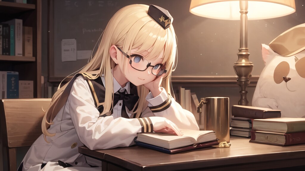 夜もお勉強