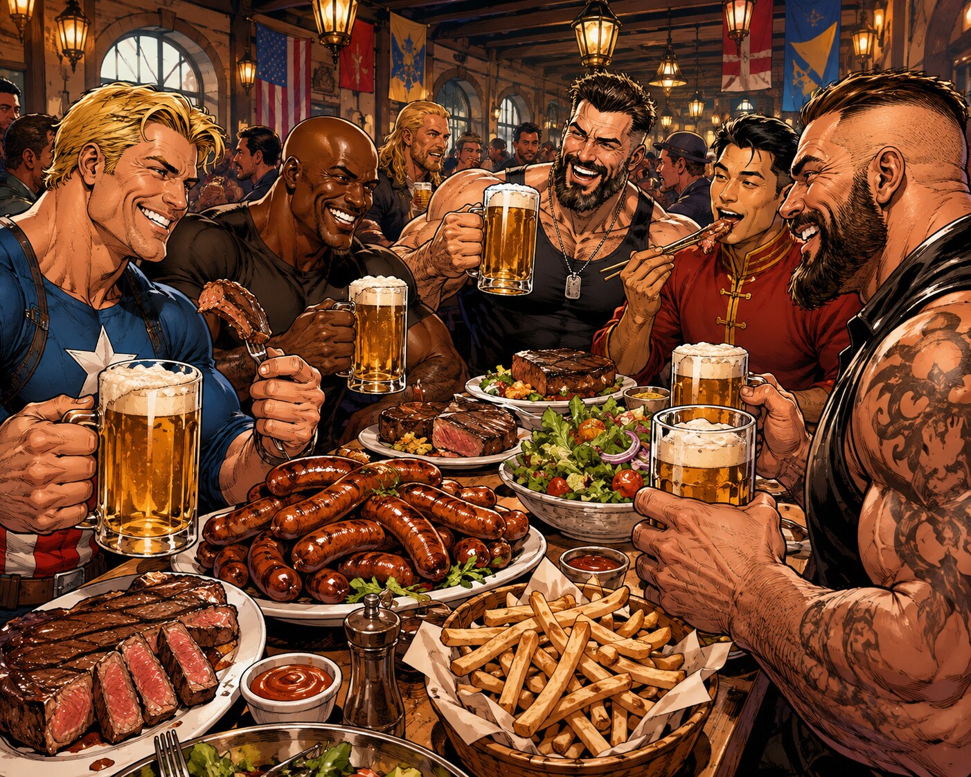 Beer hall | の人気AIイラスト・グラビア