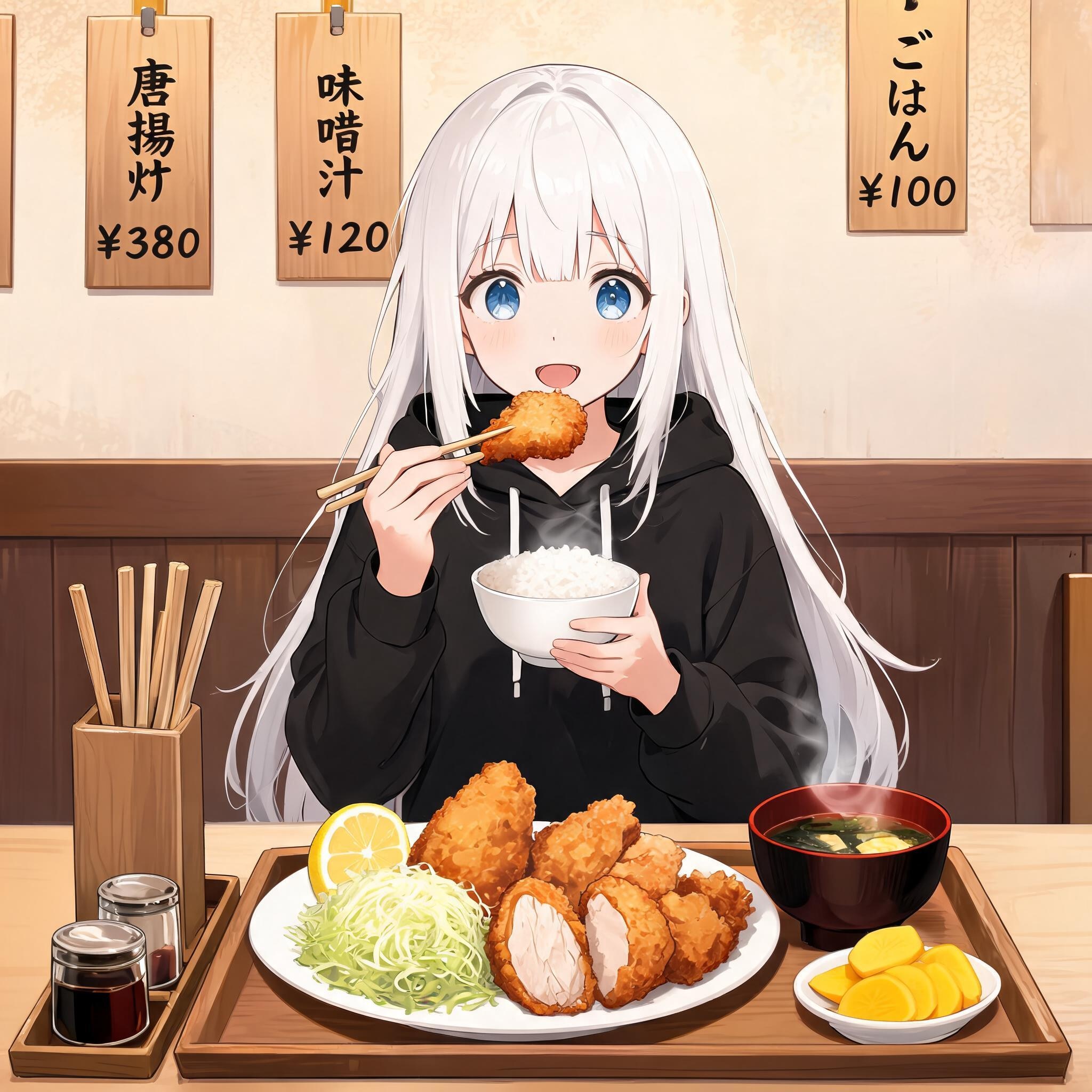 唐揚げ食べガール_2026/08/25 | の人気AIイラスト・グラビア