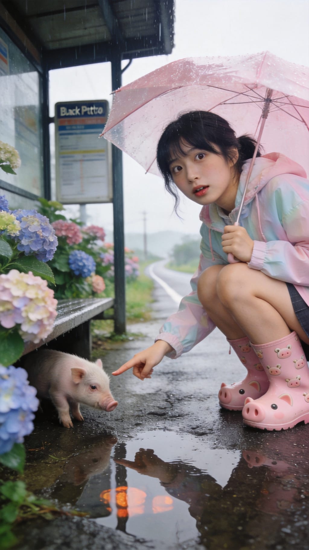 A Tiny Friend in the Rainlight