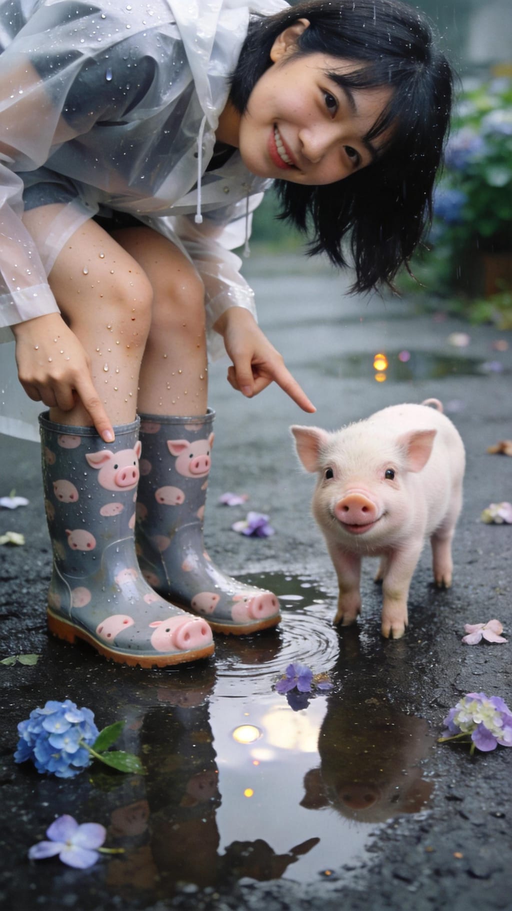 A Tiny Friend in the Rainlight