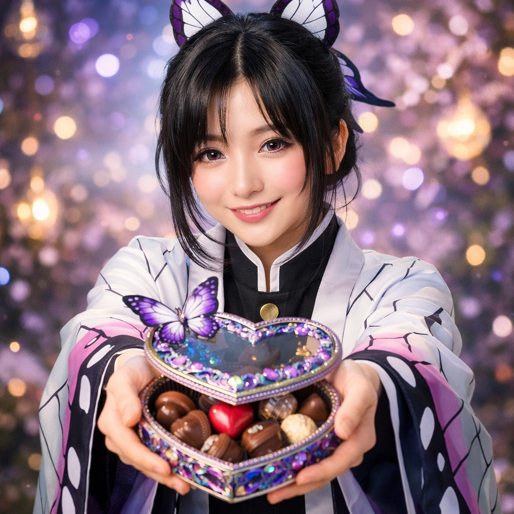 胡蝶しのぶのコスプレをする人