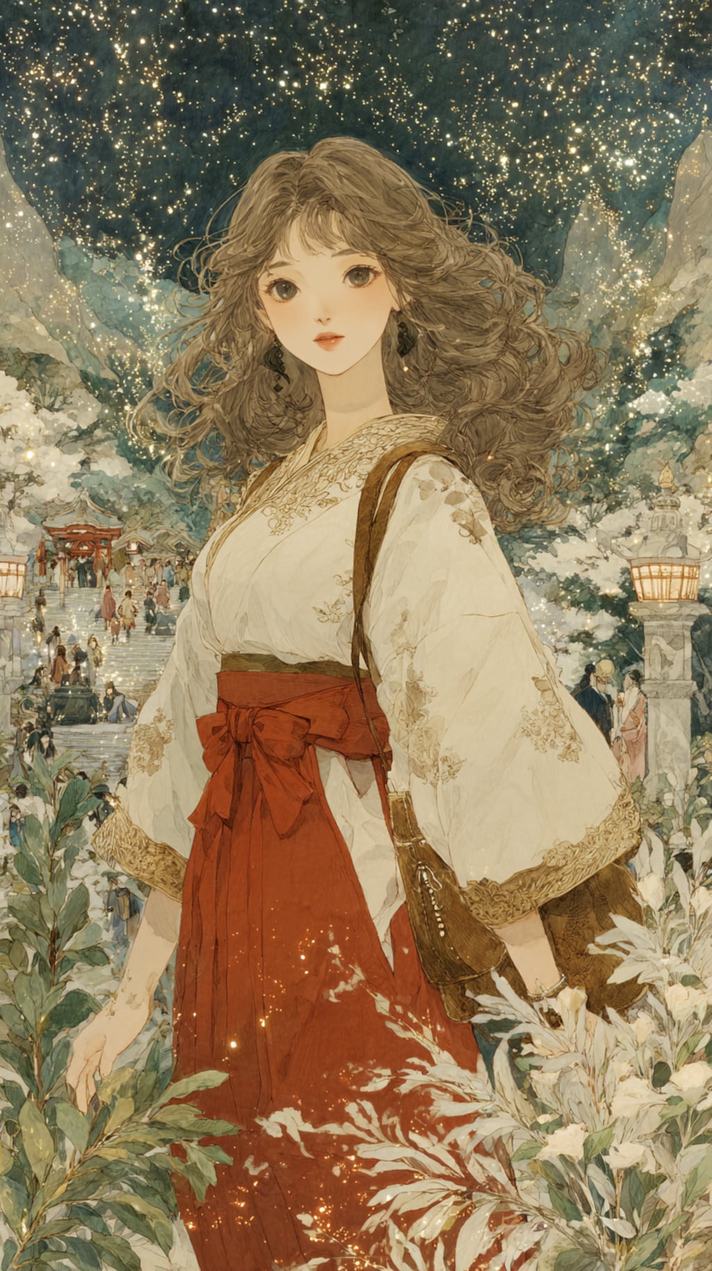 年末年始の神社の巫女