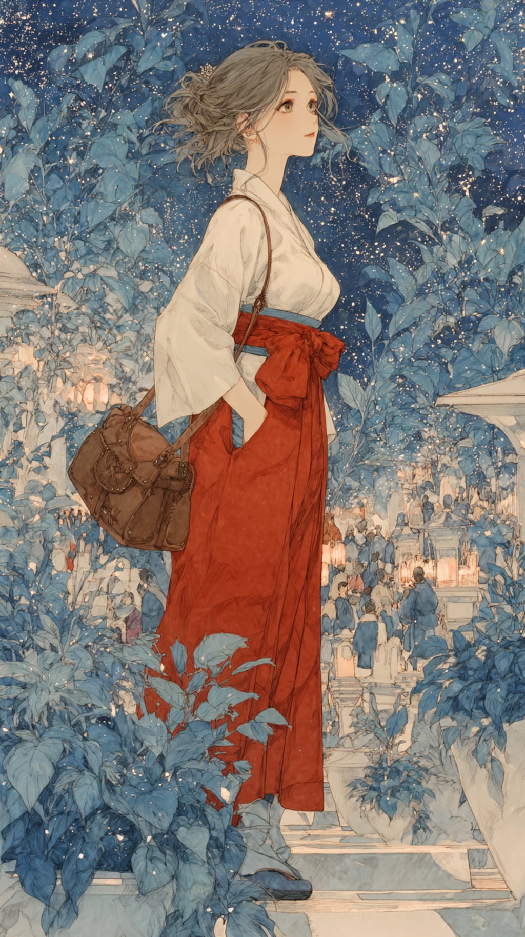 年末年始の神社の巫女