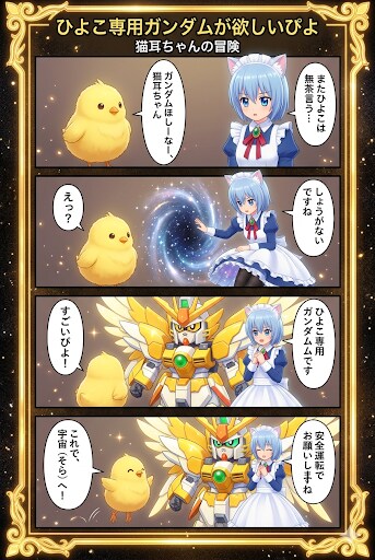 ひよこ専用ガンダムが欲しいぴよ　猫耳ちゃんの冒険
