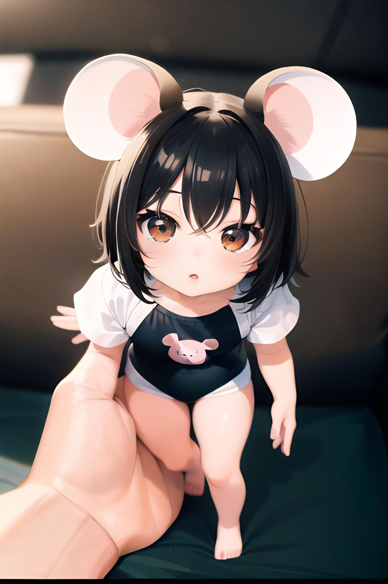 寝れないマウス (セリフ付き)