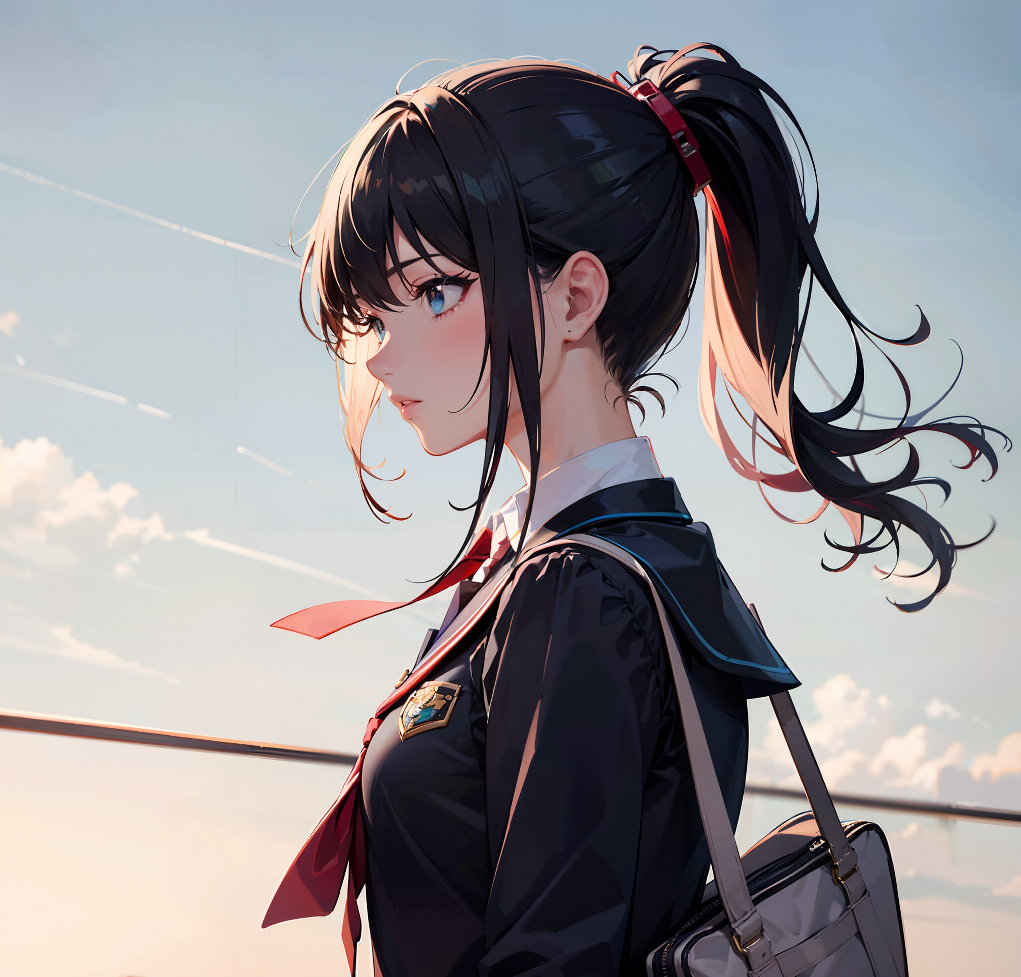 彼女と飛行機雲