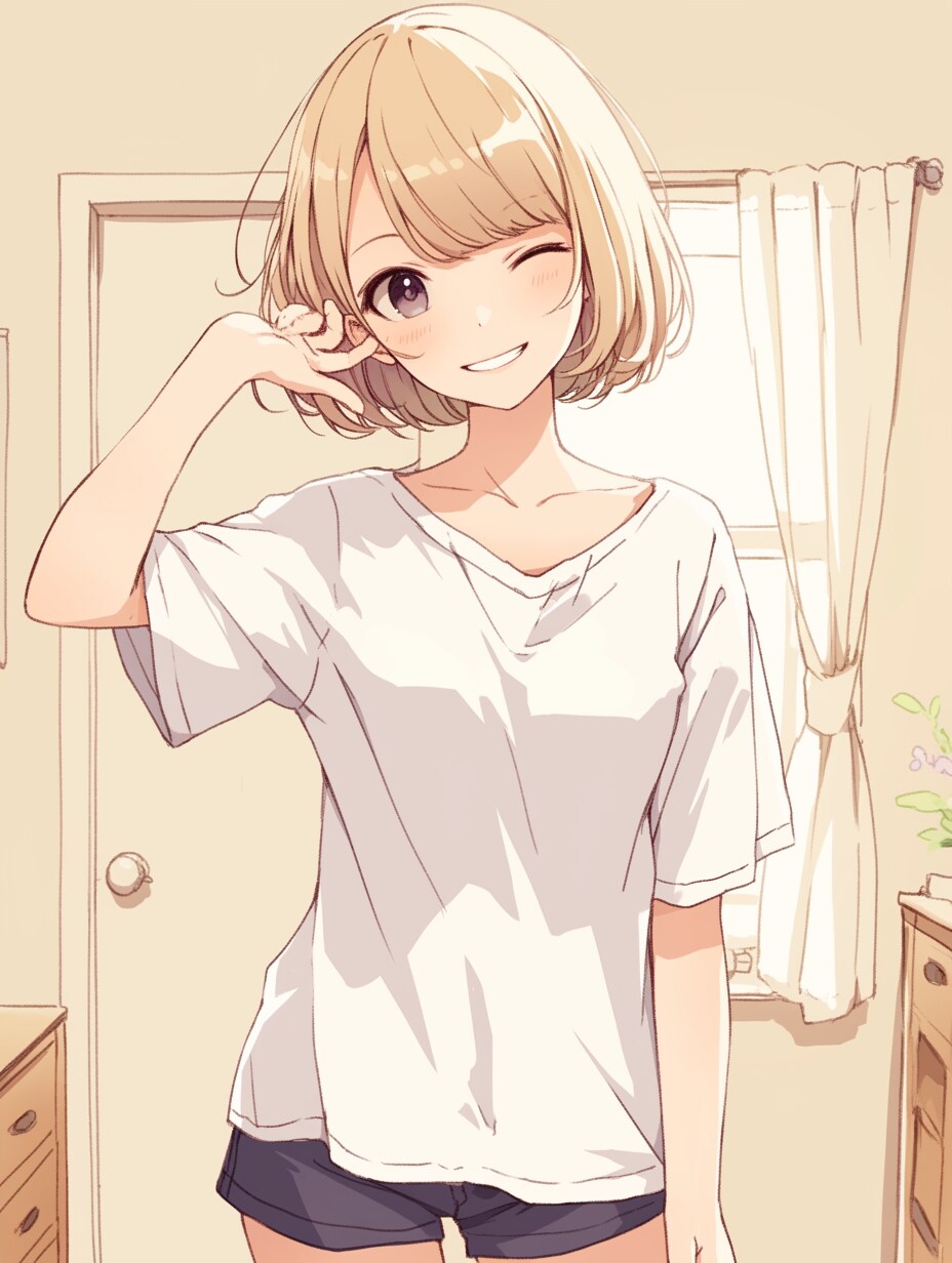 マッシュカットの子✨55 | の人気AIイラスト・グラビア