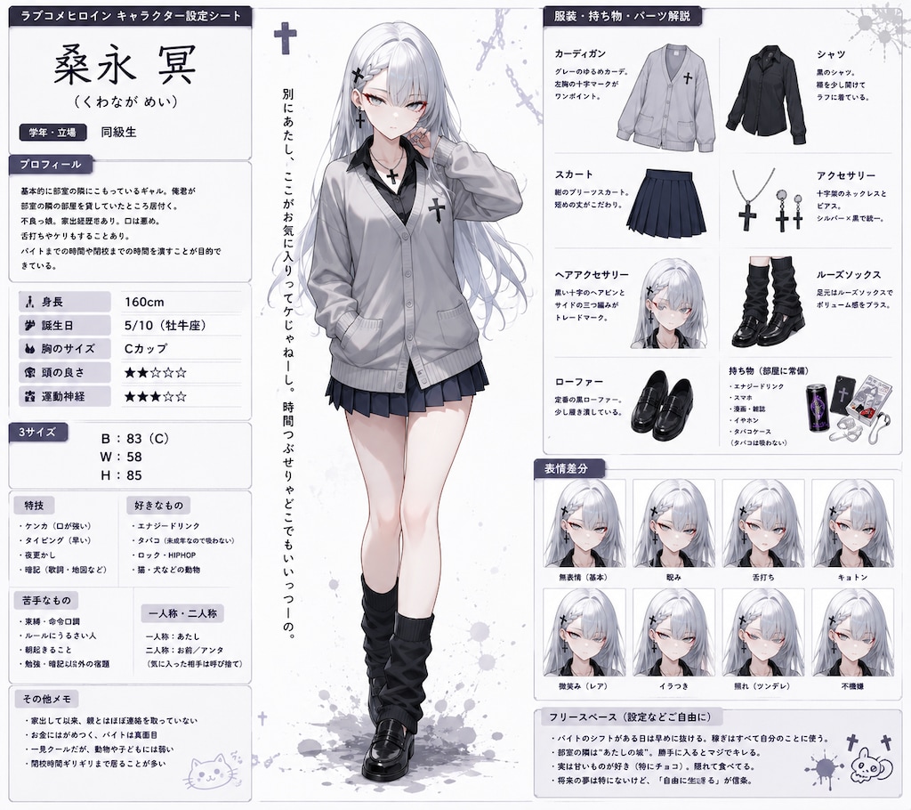 桒永冥　キャラクターシート