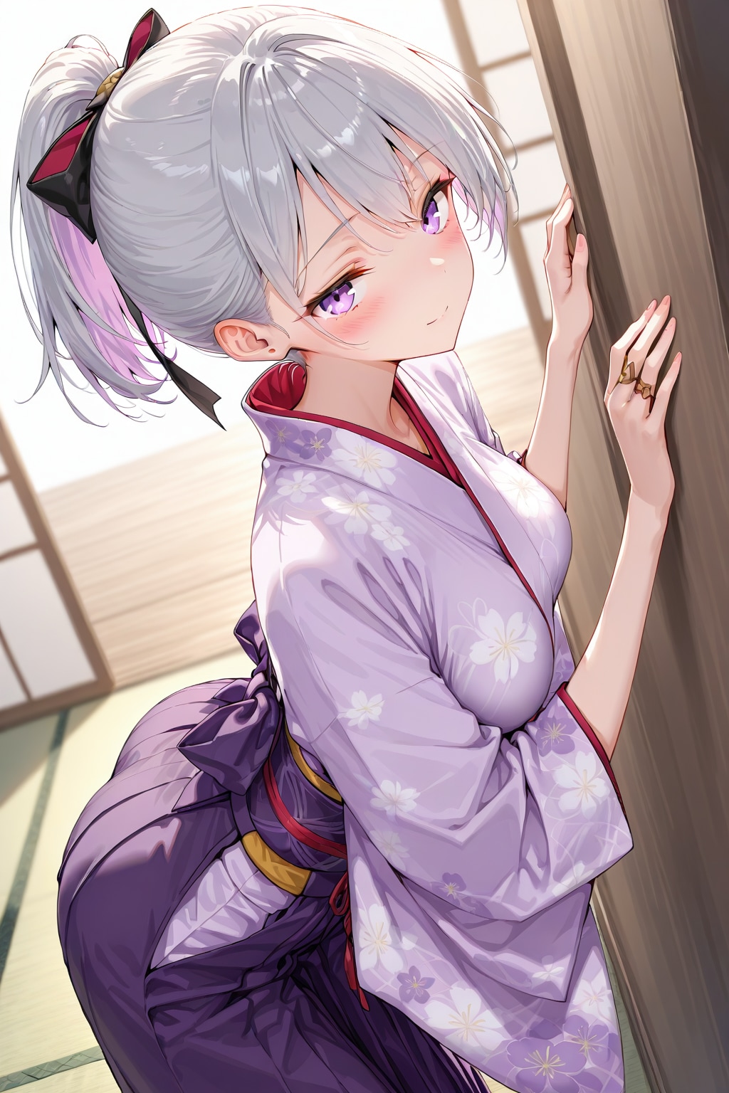 (1195)銀髪ちゃん袴