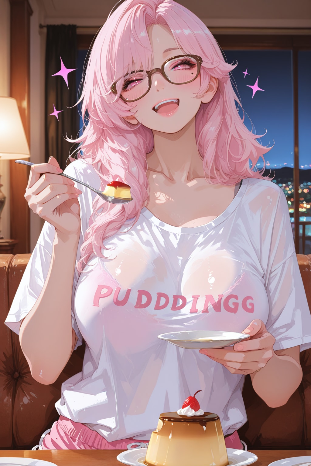 夜の顔＜プリンの顔