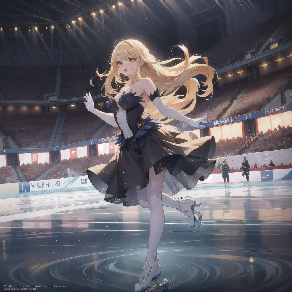 金髪ロングでフィギュアの美女