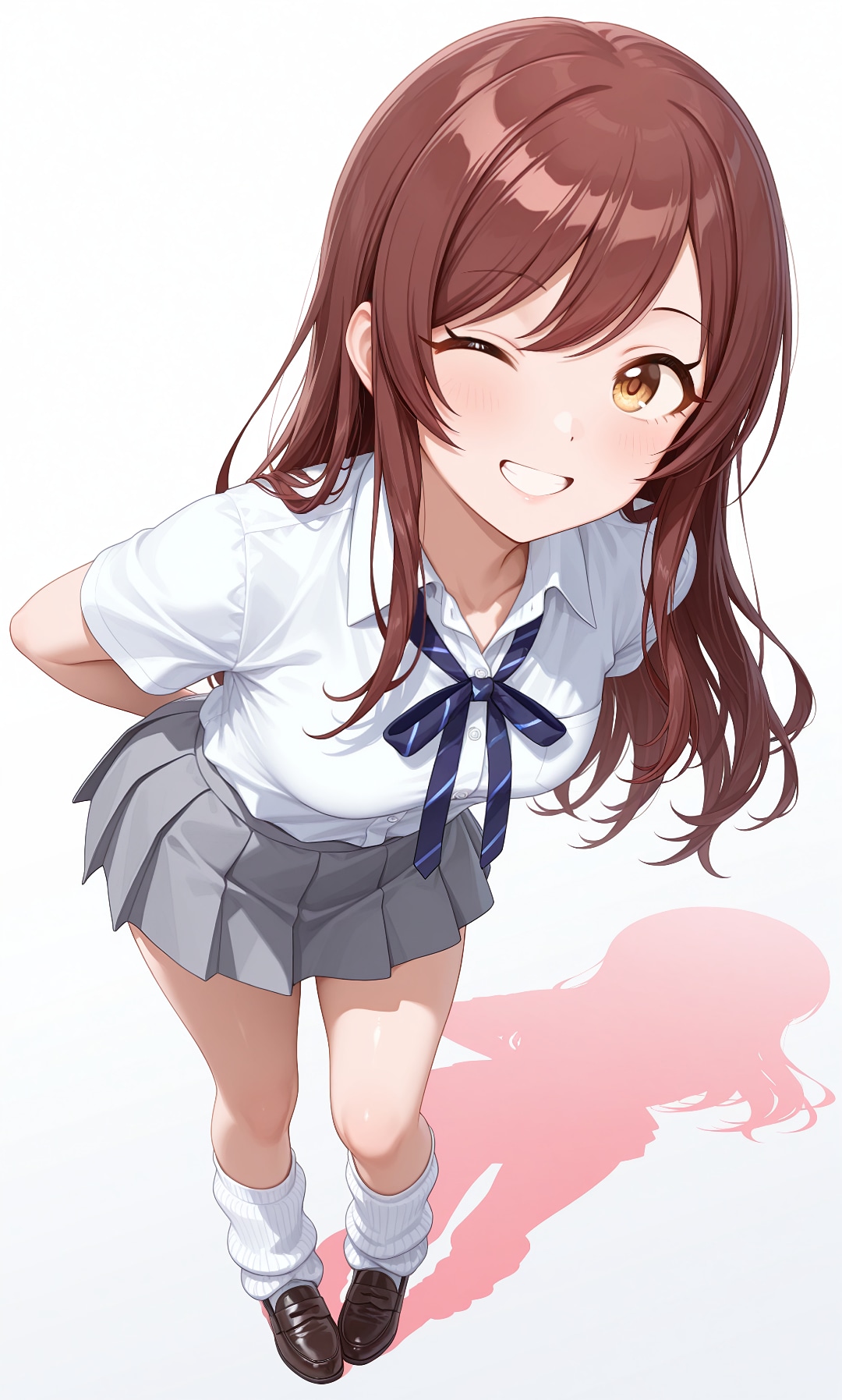 甘奈と甜花のミニスカ制服＆ルーズソックス