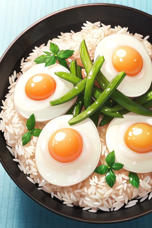 さくらちゃんが考えた火を使わないオムライス | の人気AIイラスト・グラビア