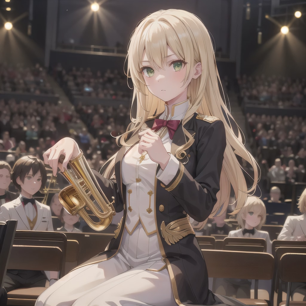 金髪ロングでブラスバンドの少女１１