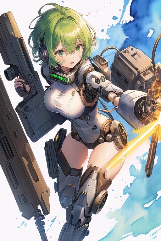 緑髪アンドロイド