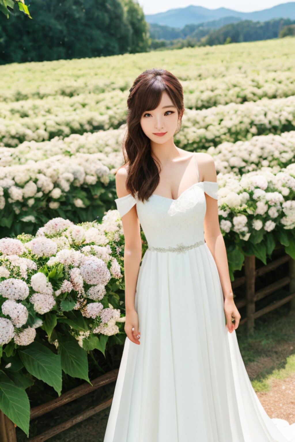 お花畑のウェディング