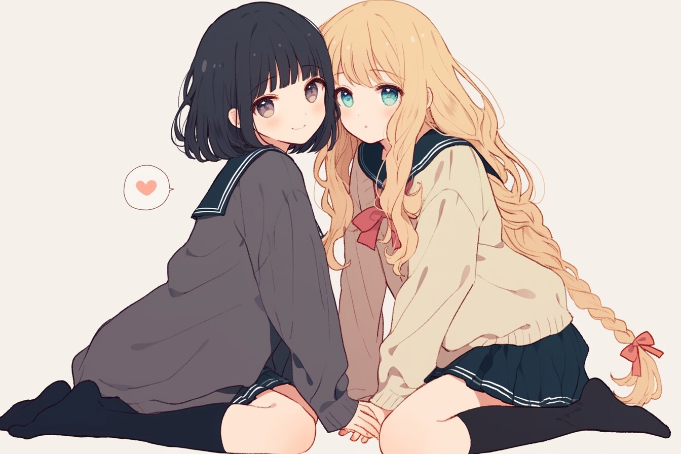 二人のJK324 | の人気AIイラスト・グラビア