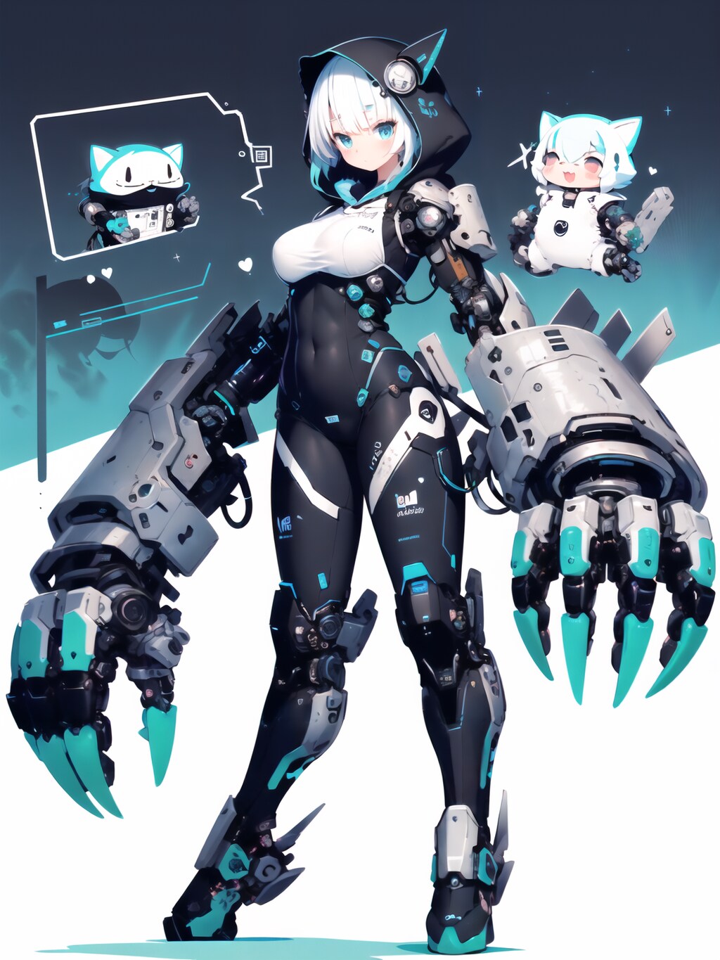試作：バカデカメカ腕LoRA