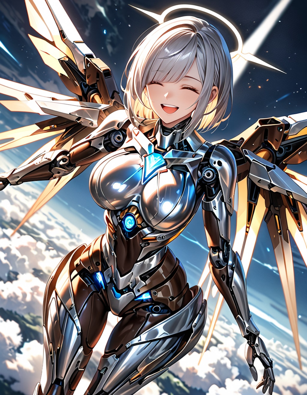 空を飛ぶ天使メカ子