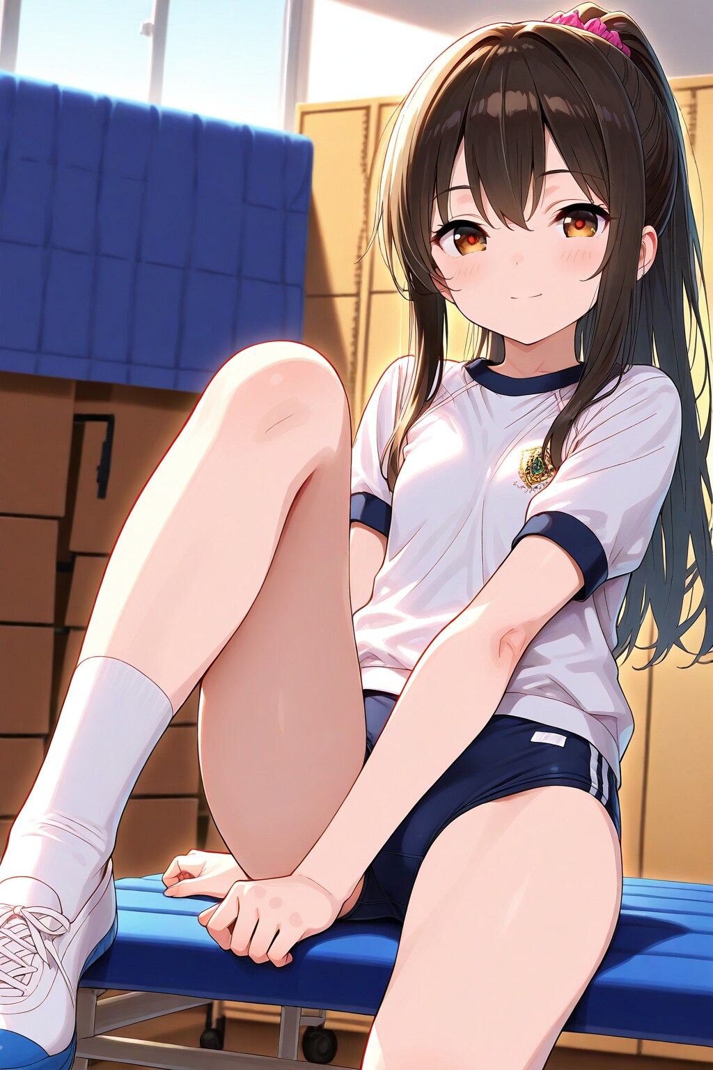 ポニーテールの体操服美少女