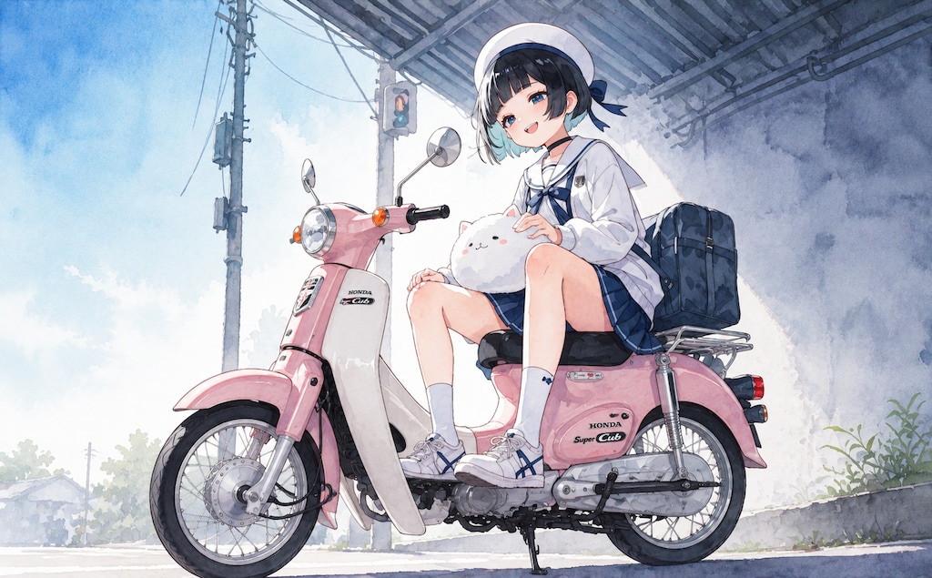 本田さんホンダのバイクで爆走！