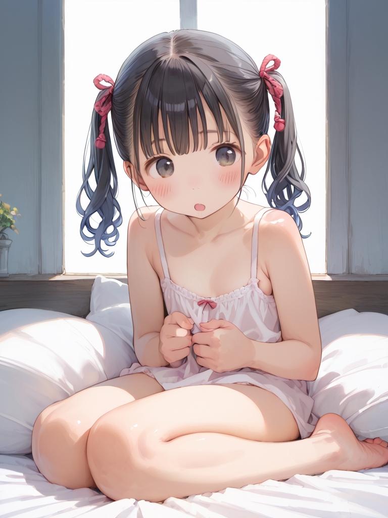 ツインテ〇リJ〇ちゃんのキャミソール姿