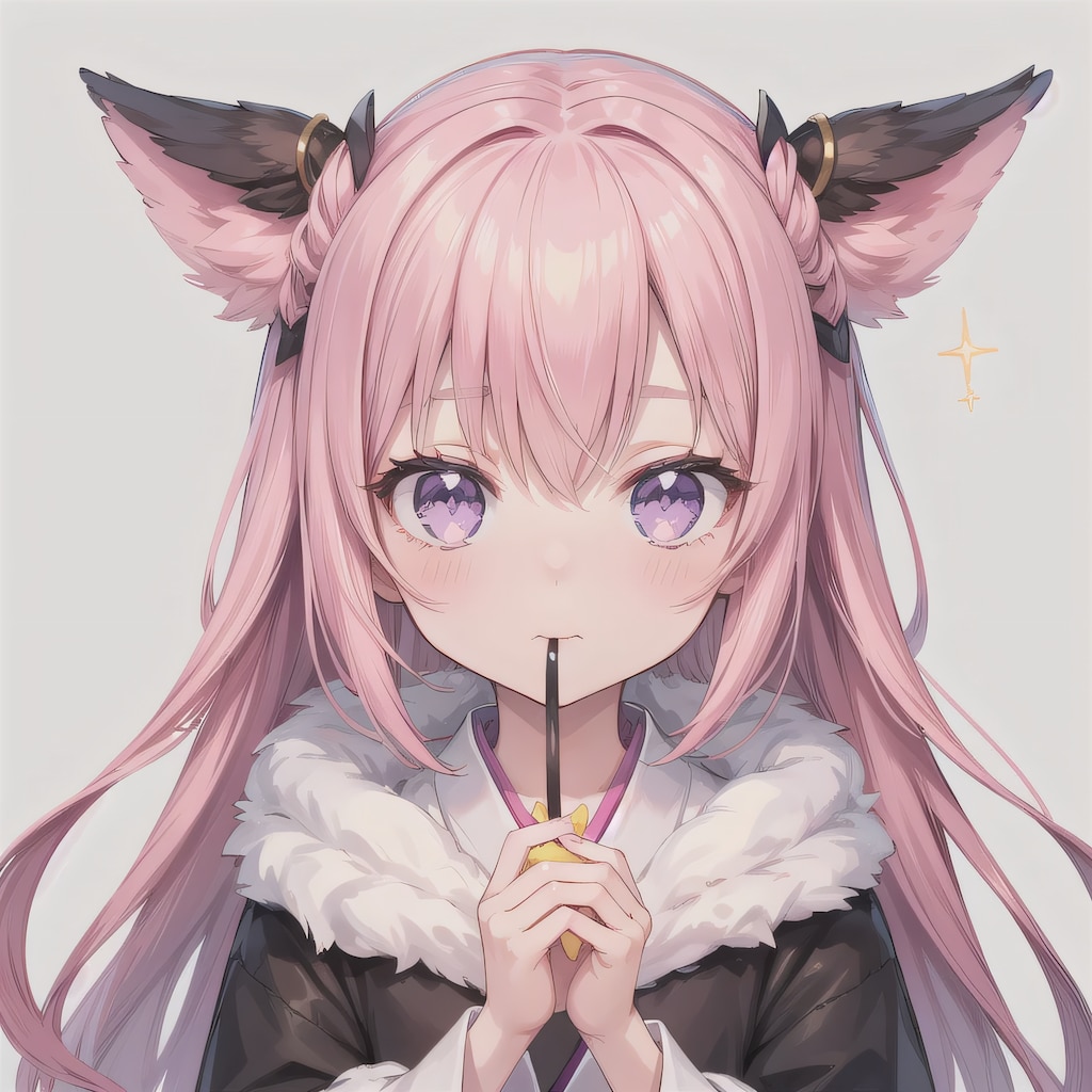 ピンク髪ロングのミニキャラ