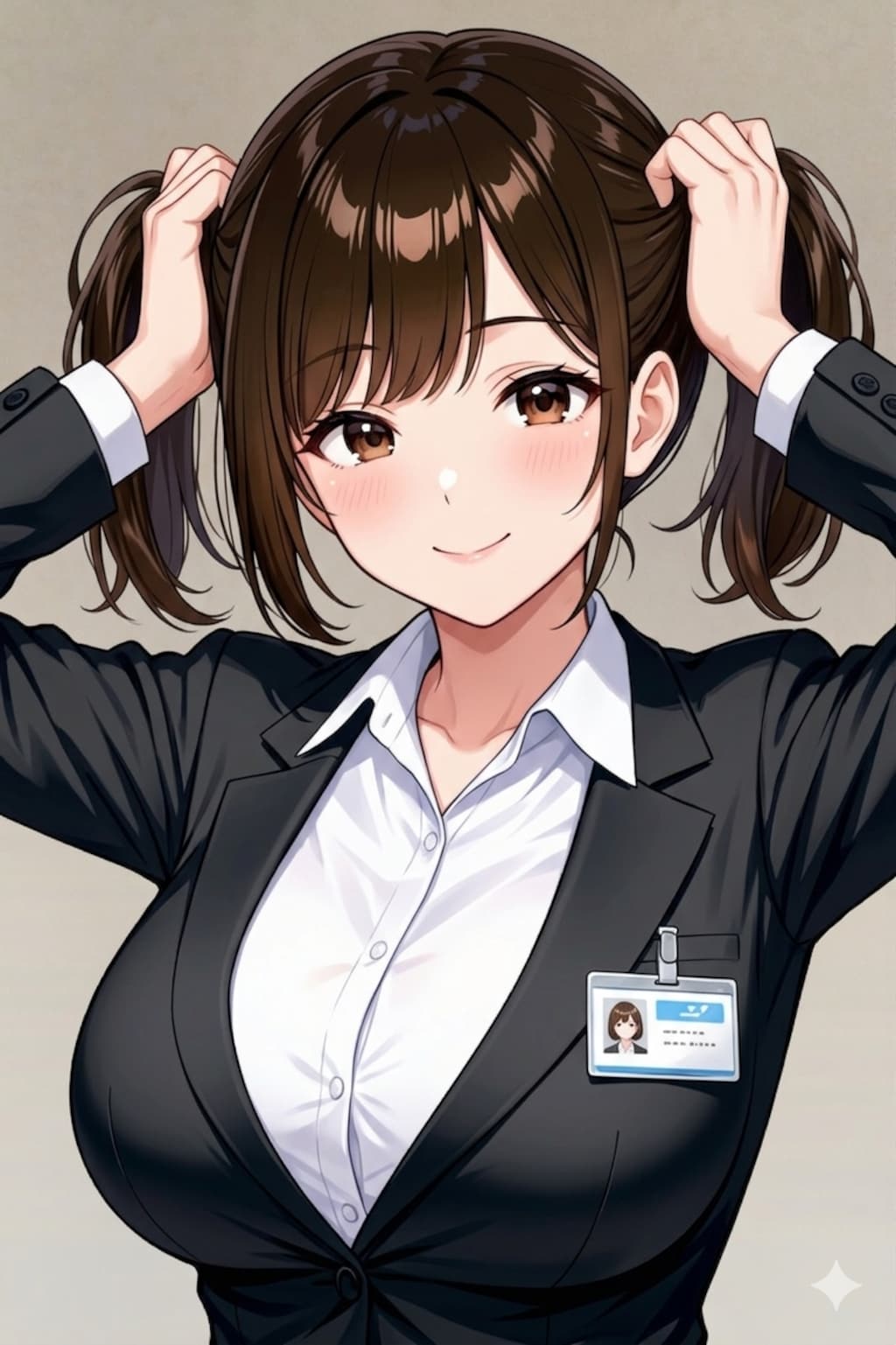 アキちゃんの手ツインテ