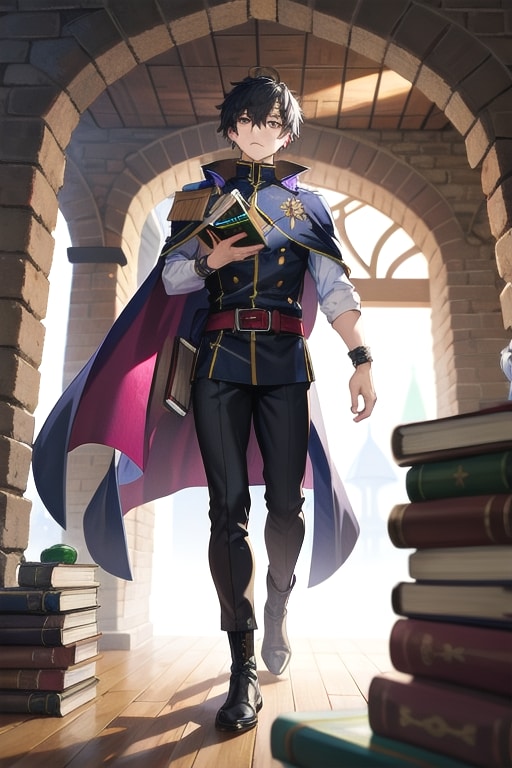 ファンタジーな洞窟地下、大きな男性学者1-9 | の人気AIイラスト・グラビア