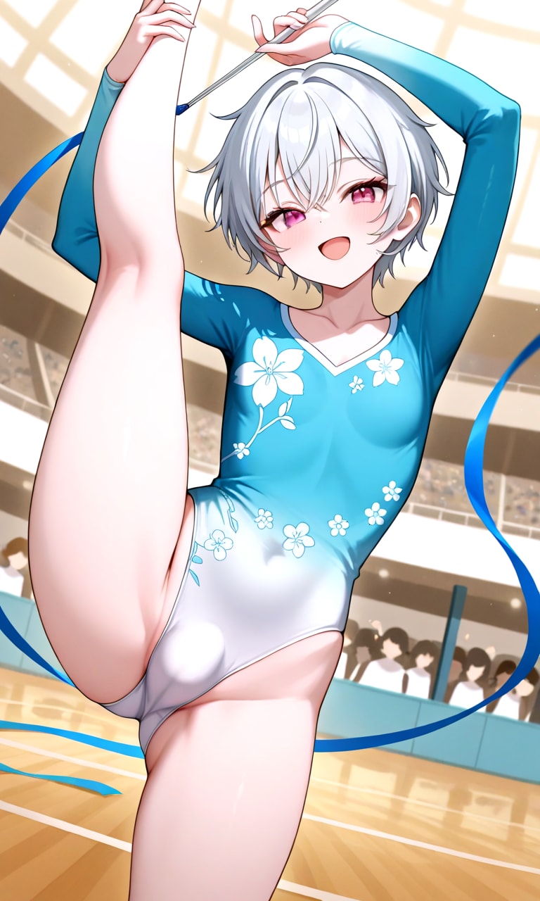 レオタード姿の男の娘