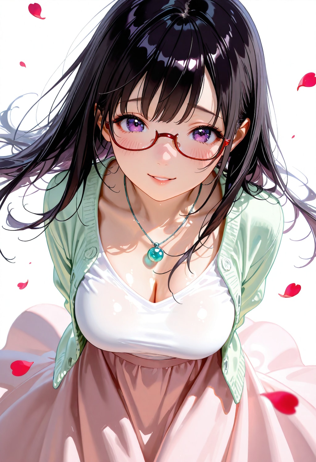 真面目なscoop neck。