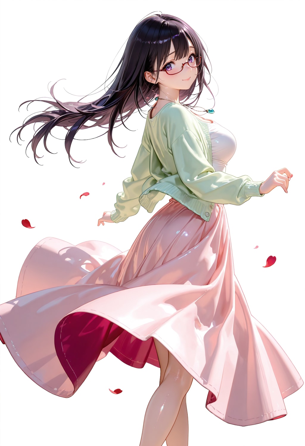 真面目なscoop neck。