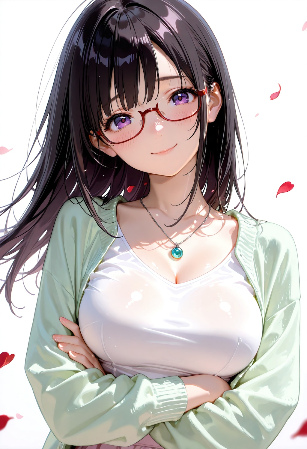 真面目なscoop neck。